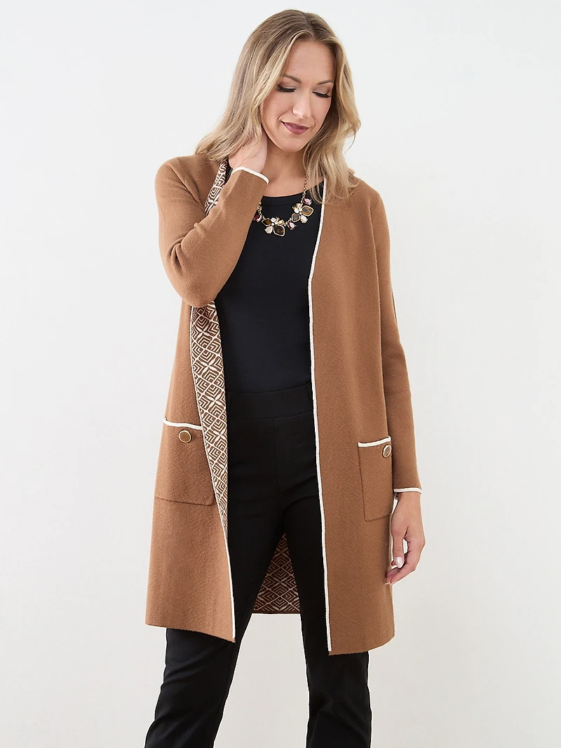 Tipped Longline Cardigan