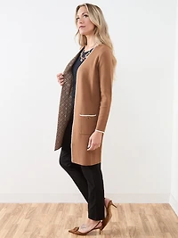 Tipped Longline Cardigan