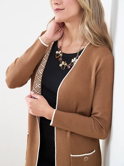 Tipped Longline Cardigan