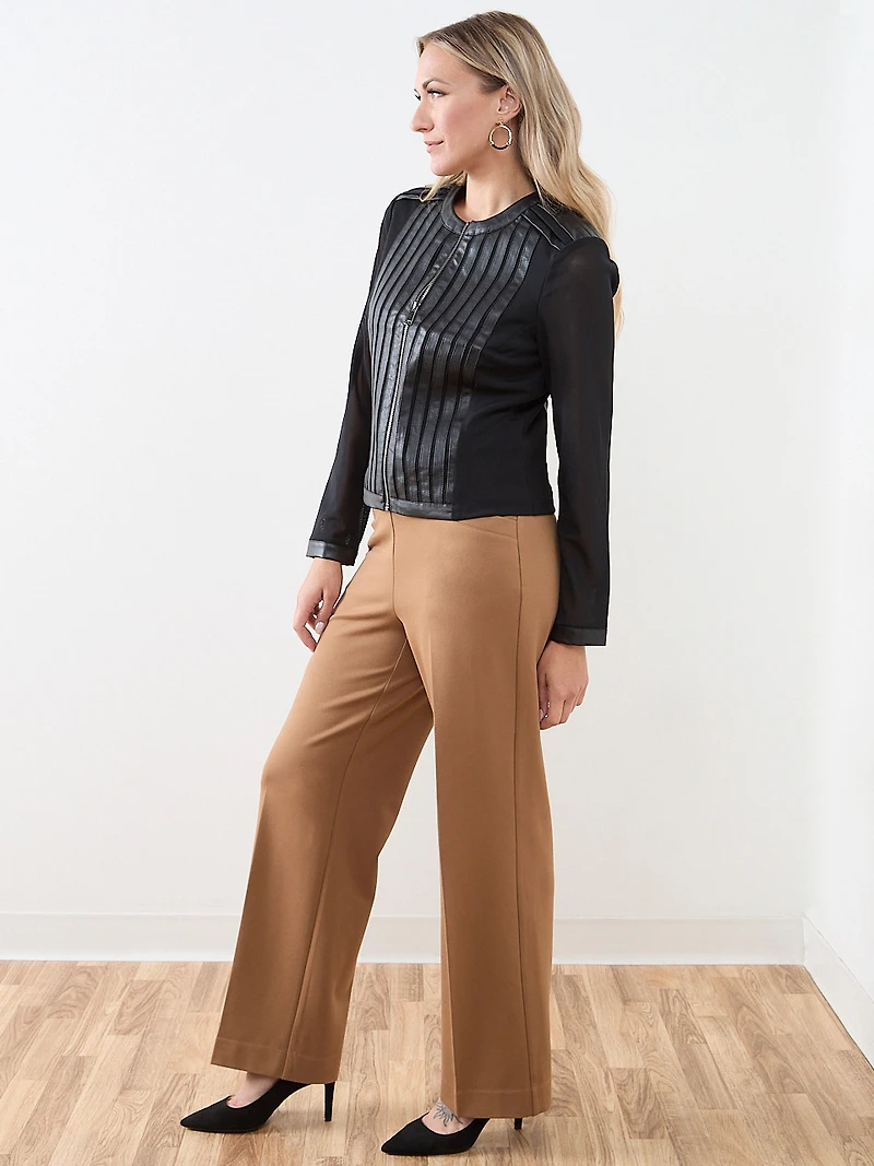 Vegan Leather and Mesh Jacket