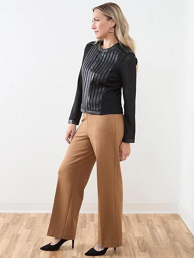 Vegan Leather and Mesh Jacket