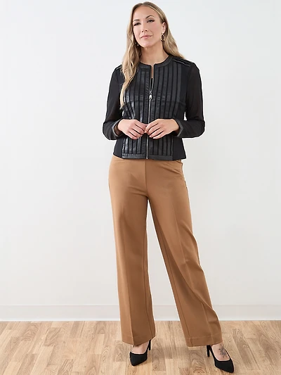 Vegan Leather and Mesh Jacket