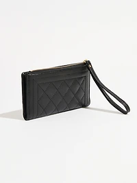 Faux Leather Wristlet