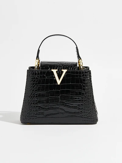 Black V Handbag