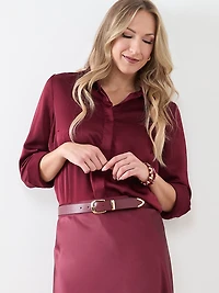 Classic Dark Cherry Pant Belt