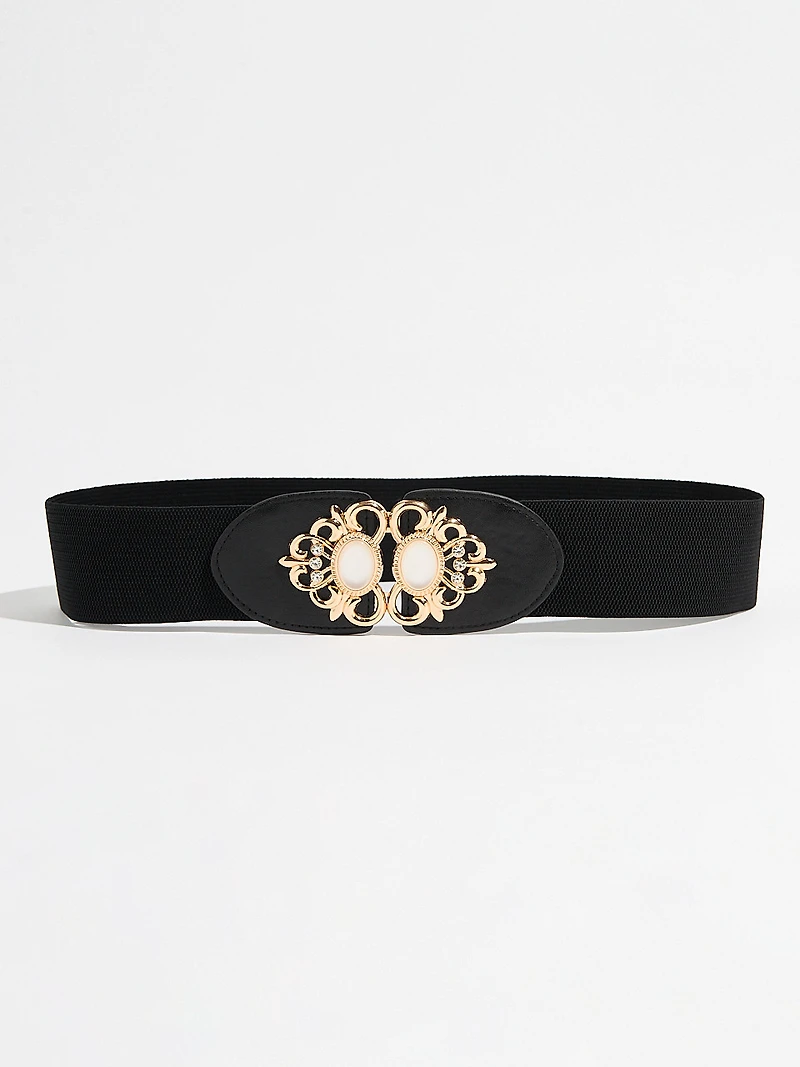 Gold & Pearl Stretch Belt