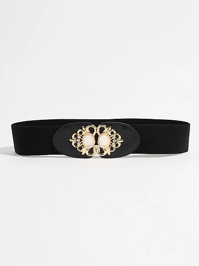 Gold & Pearl Stretch Belt