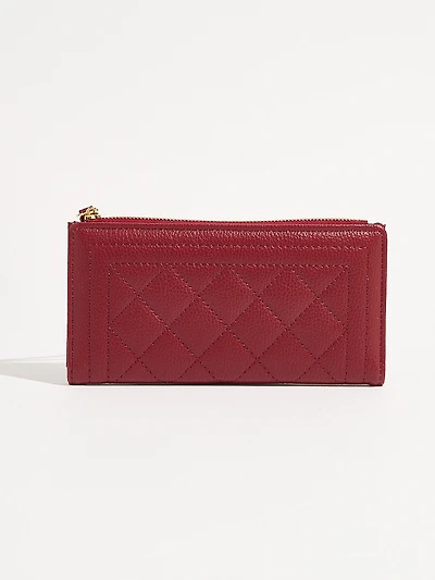 Ruby Faux Leather Wristlet