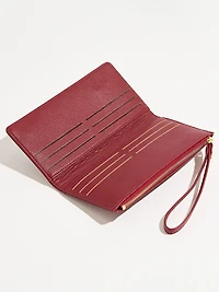 Ruby Faux Leather Wristlet