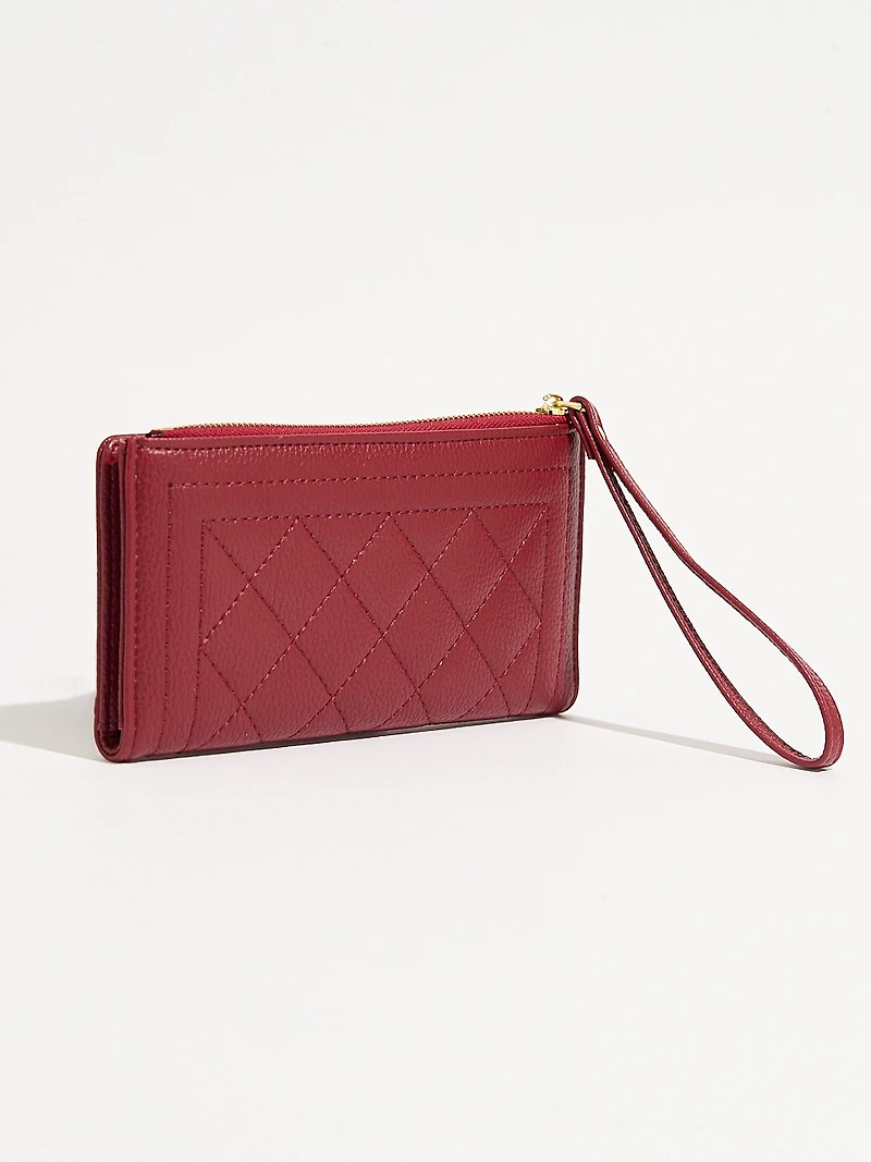 Ruby Faux Leather Wristlet