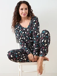 Christmas Light Print PJ Set
