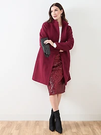 Dark Cherry Knee-Length Skirt