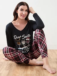 Dear Santa Screen Print PJ Set