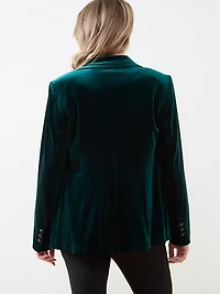 Emerald Velvet Blazer