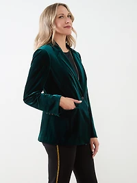 Emerald Velvet Blazer