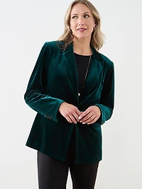 Emerald Velvet Blazer