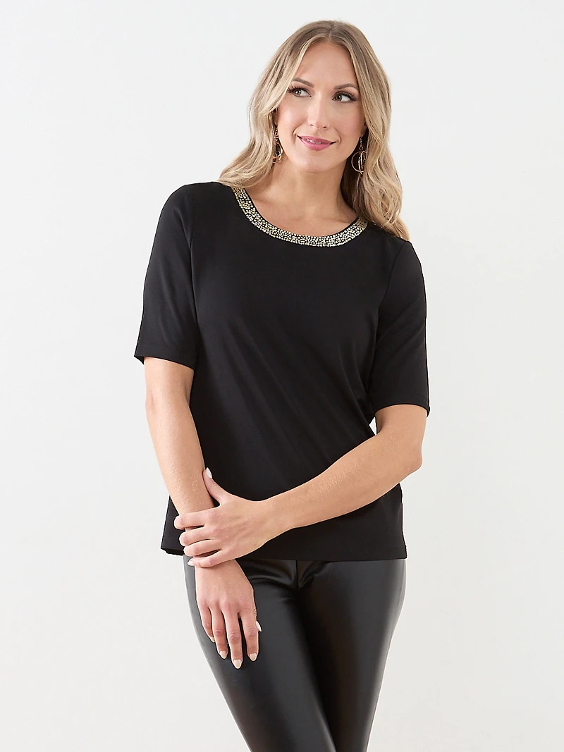 Gem Embellished Top