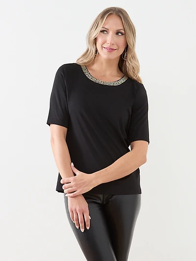 Gem Embellished Top