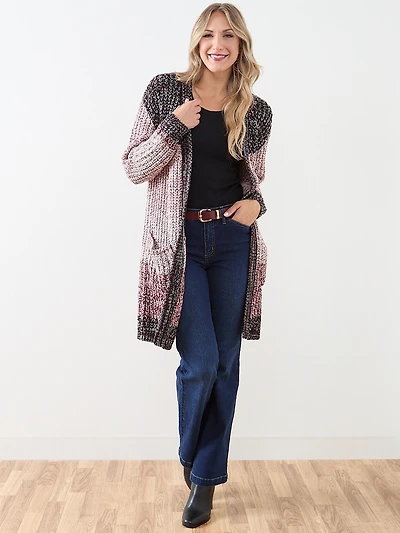 Long Sleeve Chunky Knit Cardigan
