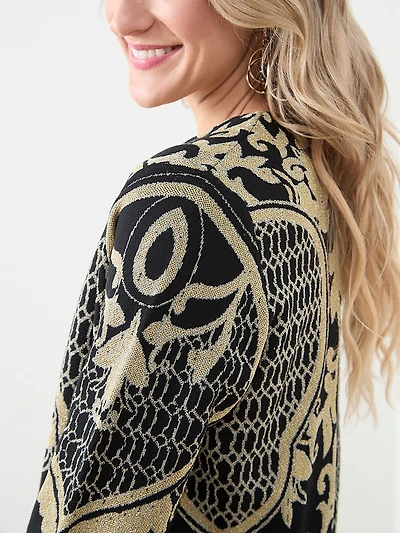 Long Sleeve Patterned Cardigan