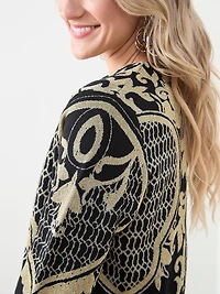 Long Sleeve Patterned Cardigan