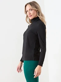 Long Sleeve Stretch Jersey Turtleneck