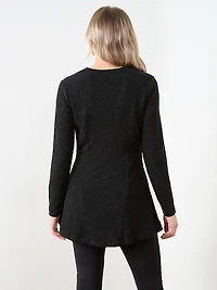 Long Sleeve Stretch Shimmer Tunic