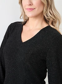 Long Sleeve Stretch Shimmer Tunic
