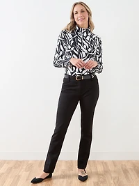 Long Sleeve Stretch-Jersey Turtleneck