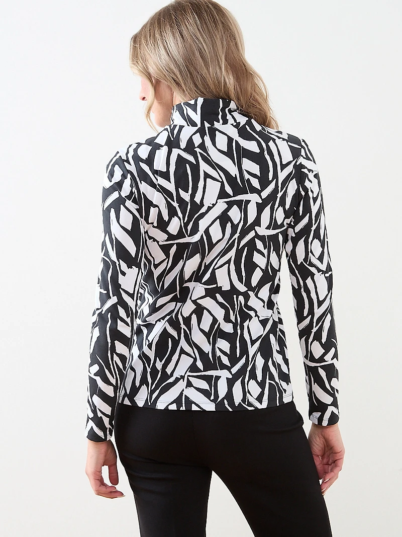 Long Sleeve Stretch-Jersey Turtleneck