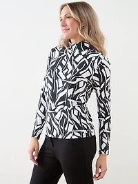 Long Sleeve Stretch-Jersey Turtleneck