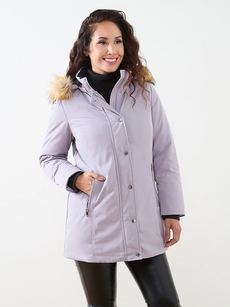 Petite Lavender Vegan Down Parka