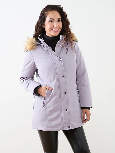 Petite Lavender Vegan Down Parka
