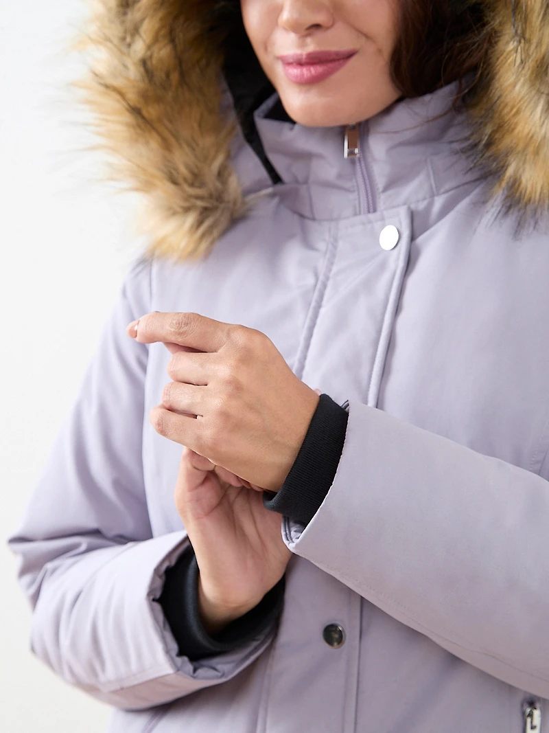 Petite Lavender Vegan Down Parka