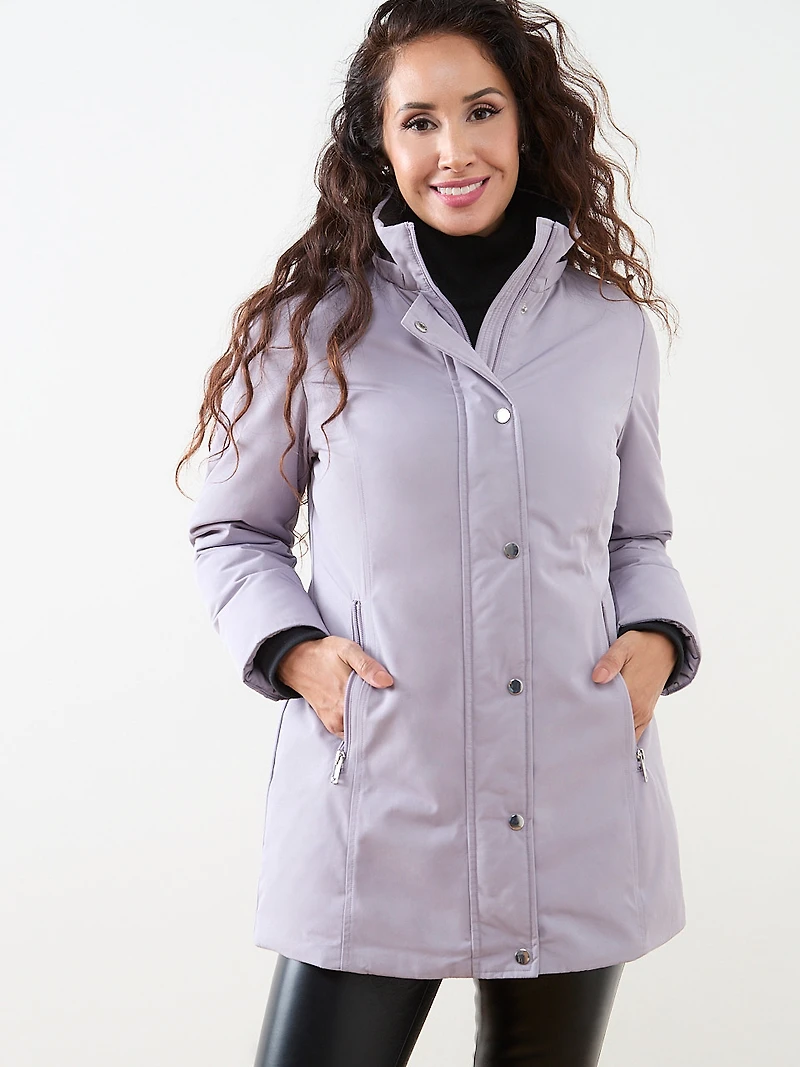Petite Lavender Vegan Down Parka