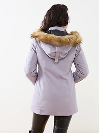 Petite Lavender Vegan Down Parka