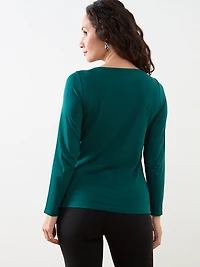 Petite Layering Boatneck Tee
