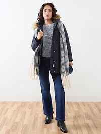 Petite Long Sleeve Multi-Stitch Sweater