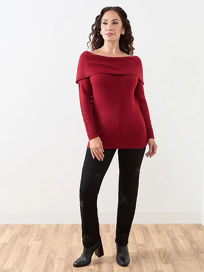 Petite Marilyn-Neck Sweater