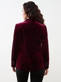 Petite Ruby Velvet Blazer