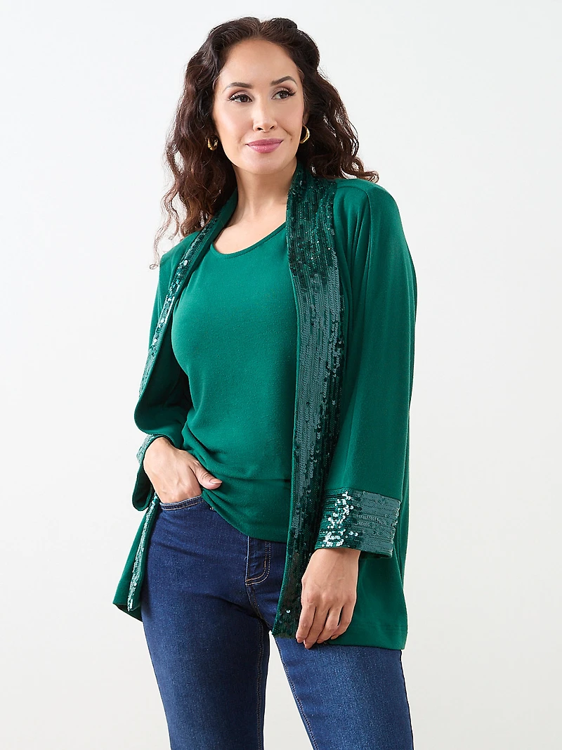 Petite Sleeveless Lightweight Knit Banded Top