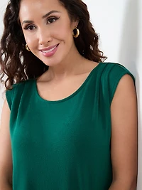 Petite Sleeveless Lightweight Knit Banded Top