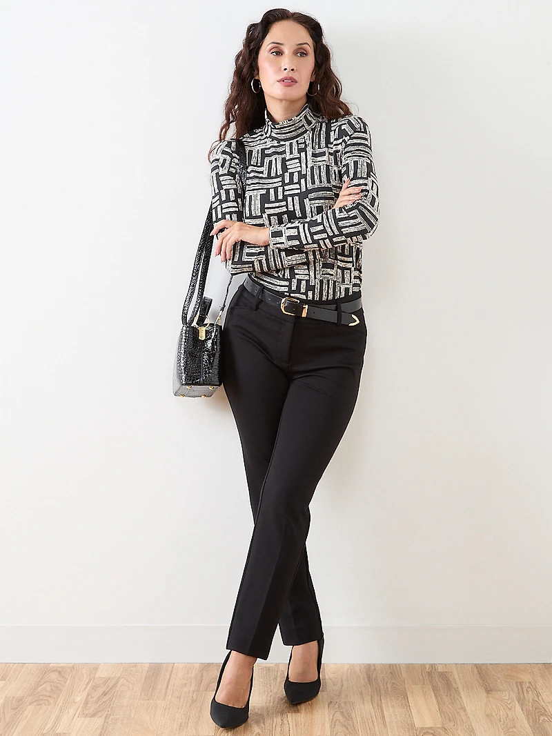 Petite Stretch Jersey Turtleneck