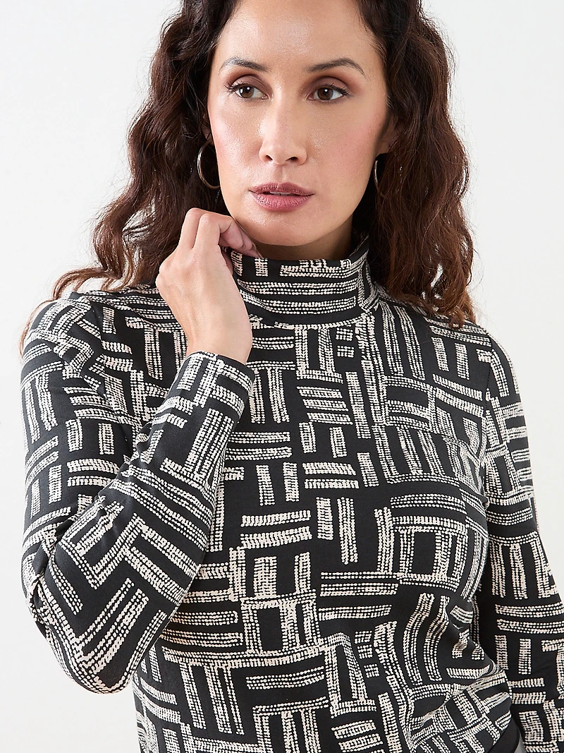 Petite Stretch Jersey Turtleneck
