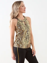 Sequin Halter Blouse
