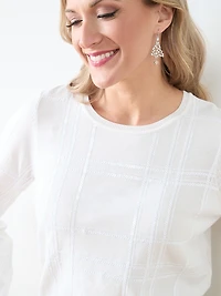 Sequin Windowpane Sweater