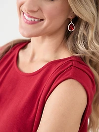 Sleeveless Lightweight-Knit Banded Top