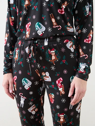 Sloth Print PJ Set