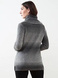 Space Dye Cowl Neck Pullover