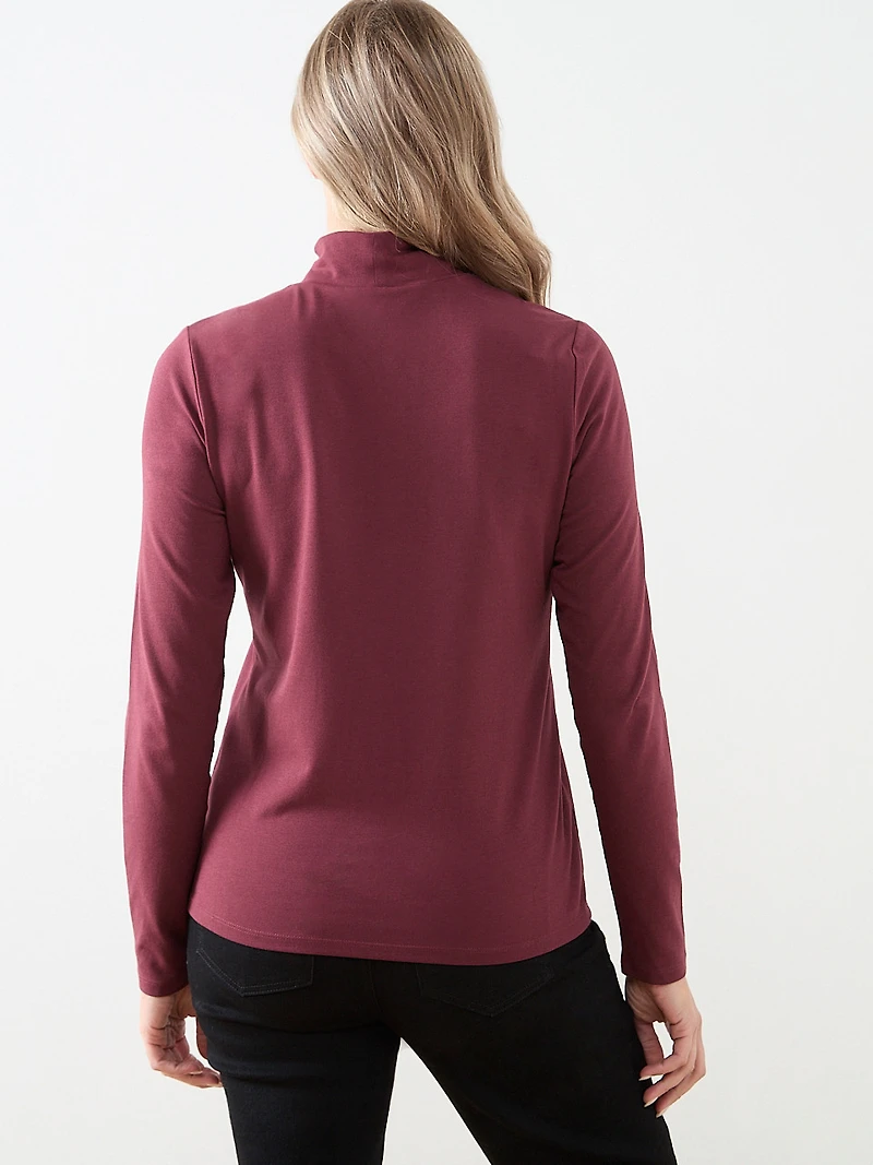 Stretch Jersey Turtleneck